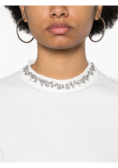 White embroidered cotton T-shirt Golden Goose - women GOLDEN GOOSE | GWP01220P00067310363